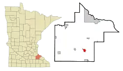 Location of Zumbrota, Minnesota