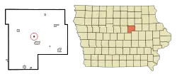 Location of Holland, Iowa