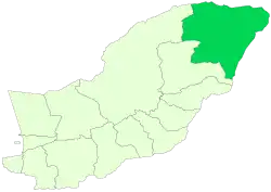 Location of Maraveh Tappeh County in Golestan province
