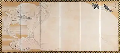 White Elephant and Black Bull (right panel)