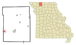 Location of New Hampton, Missouri