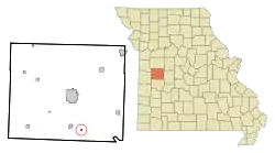 Location of Brownington, Missouri