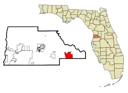 Location in Hernando County and the state of Florida