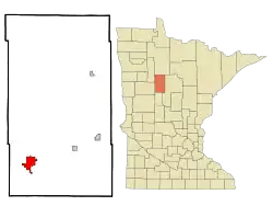 Location of Park Rapidswithin Hubbard County and state of Minnesota