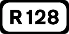 R128 road shield}}