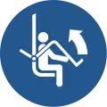 M034 — raise safety restraining bar on ski chairlift