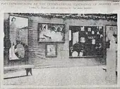 Installation shot of the Matisse room, 1913 Armory Show, published in the New York Tribune (p.&nbsp;7), February 17, 1913. From the left: Le Luxe II, 1907–08, Statens Museum for Kunst, Copenhagen; "Blue Nude (Souvenir de Biskra)", 1907, Baltimore Museum of Art; L'Atelier Rouge, 1911, Museum of Modern Art, New York City