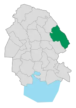 Location of Izeh County in&nbsp;Khuzestan&nbsp;province