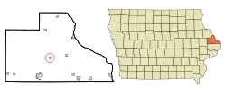 Location of Andrew, Iowa