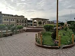 The main plaza in Zaña.