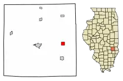 Location of Willow Hill in Jasper County, Illinois