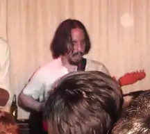 Guthrie playing with Islands in 2006.