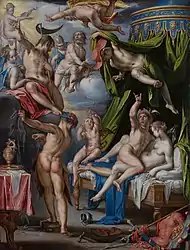 Utrecht – Joachim Wtewael, Venus and Mars surprised by Vulcan, 1601, 21 x 16 cm on copper.