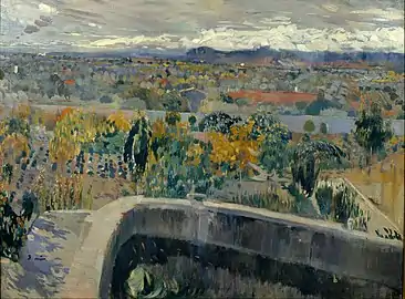 The New Pond (around 1907-1913). 123.5 × 165.5&nbsp;cm. Museu Nacional d'Art de Catalunya.