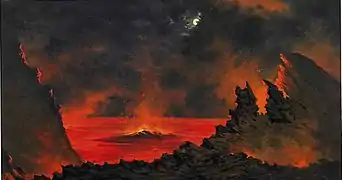 Volcano at NightJules Tavernier, c.&nbsp;1880s, Honolulu Museum of Art