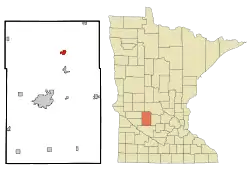 Location of New London, Minnesota