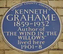 Blue plaque, 16 Phillimore Place, London, home during 1901–1908