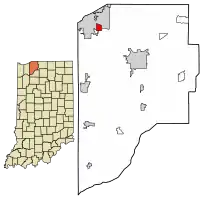 Location of Trail Creek in LaPorte County, Indiana.