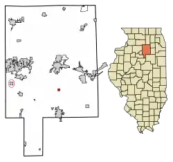 Location of Grand Ridge in LaSalle County, Illinois.