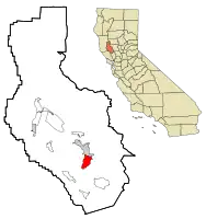 Location within Lake County and the state of California