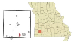 Location of Verona, Missouri