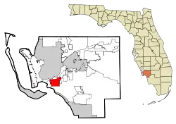 Location in Lee County and the state of Florida