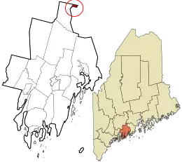 Location in Lincoln County and the state of Maine.