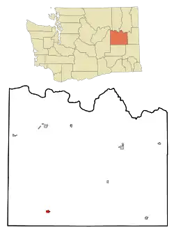 Location of Odessa, Washington