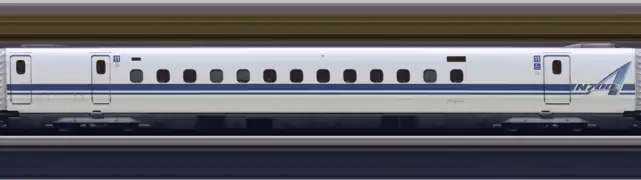 Line scan photo of Shinkansen N700A Series Set G13 in 2017, car 11