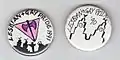 Badges from Liverpool Lesbian & Gay Pride 1990 & 1991