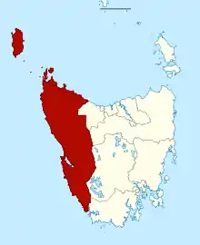 Map showing the electoral division of Murchison