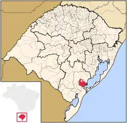 Location in Rio Grande do Sul, Brazil