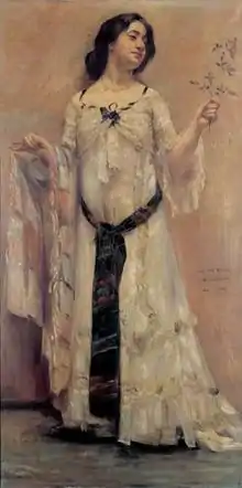 Charlotte in a White Dress (1902), oil on canvas, 105 x 54 cm., Stiftung Stadtmuseum, Berlin