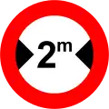 18b)&nbsp;— No vehicles over 2 metres in width