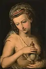 Mary Magdalene, c. 1559, 46 × 30.50&nbsp;cm, oil on oak panel, attr. to P. Pourbus