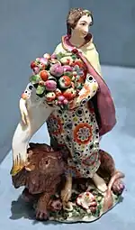 Rococo personification of earth (classical element), by the Chelsea Porcelain Factory, c.1760-1770, porcelain, Indianapolis Museum of Art, Indianapolis, US