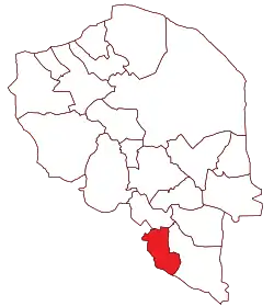 Location of Manujan County in&nbsp;Kerman&nbsp;province