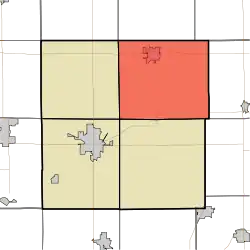 Location of Harrison Township in Blackford County