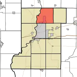 Location in Vigo County