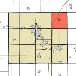 Location of Van Buren Township in Grant County