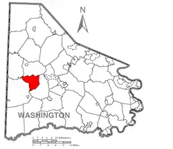 Location of Blaine Township in Washington County