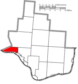 Location of Hamilton Township in Lawrence County