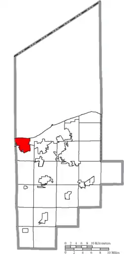 Location of Vermilion in Lorain County