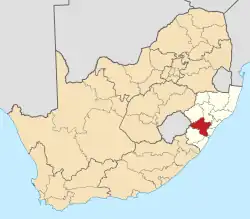 Location in South Africa