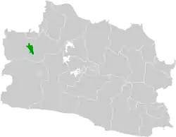 Location within West Java