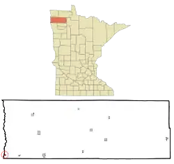Location of Oslowithin Marshall County, Minnesota