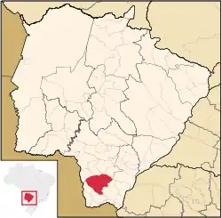 Location in Mato Grosso do Sul state