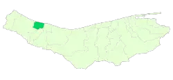 Location of Abbasabad County in&nbsp;Mazandaran&nbsp;province