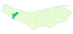 Location of Kelardasht County in Mazandaran province