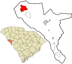 Location in McCormick County and the state of South Carolina.